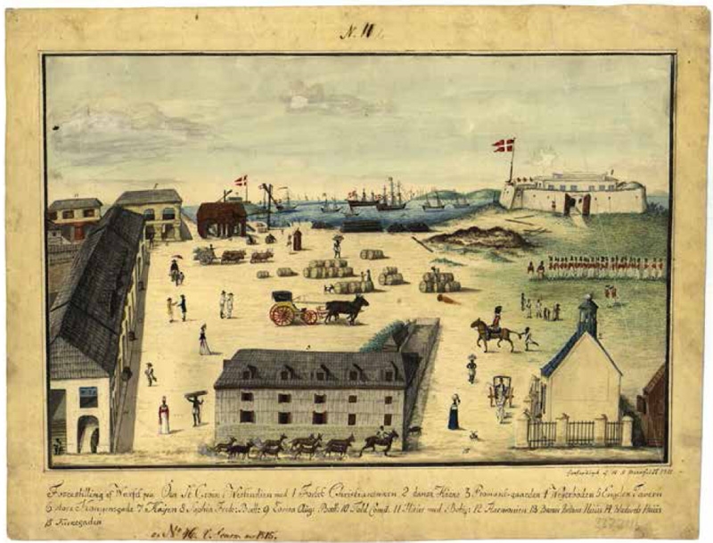 Höfnin í Christiansted á St. Croix 1815